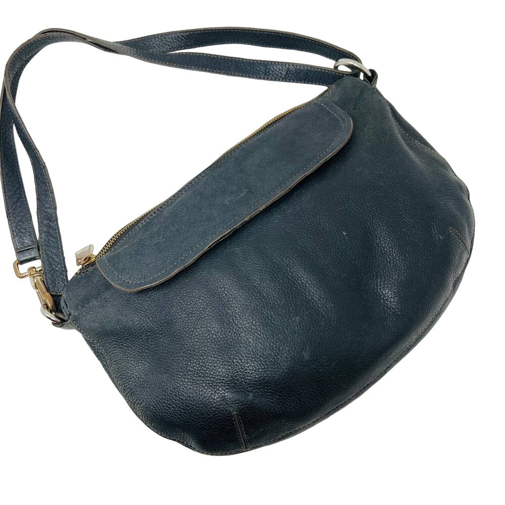 Furla Leather Handbag Black DIY Shoulder Flap Top